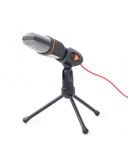 Microfon gembird suport tip trepied conector jack 3.5 mm negru mic-d-03 (include tv 0.03 lei) Gembird - 1