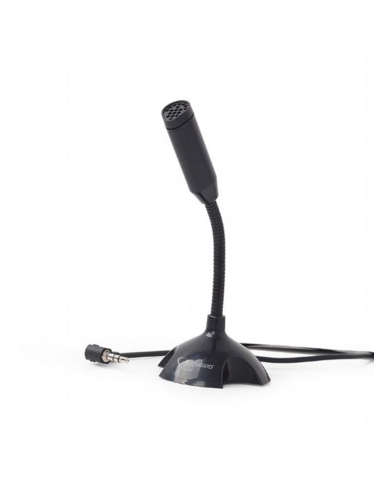 Microfon gembird suport tip picior conector jack 3.5 mm negru mic-d-02 (include tv 0.03 lei) Gembird - 1
