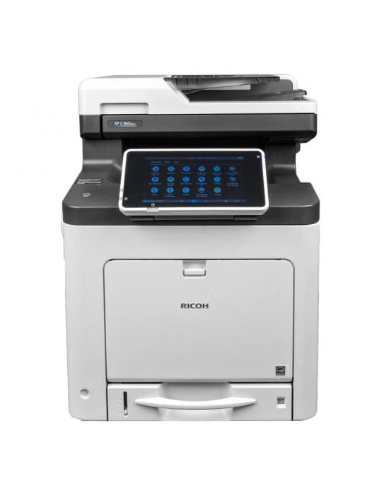 Multifunctional laser color ricoh sp c360sfnw a4 functii: impr.|scan.|cop.|fax viteza de printare monocrom: 30 ppm viteza de pri