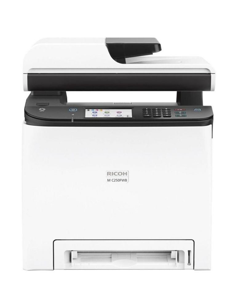 Multifunctional laser color ricoh m c250fwb a4 functii: impr.|scan.|cop.|fax viteza de printare monocrom: 25 ppm viteza de prin