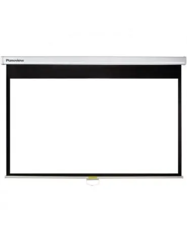 Manual 92 projection screen 16:9 matte white steel square casing with speed control wall mount ds-9092pwc Optoma - 1