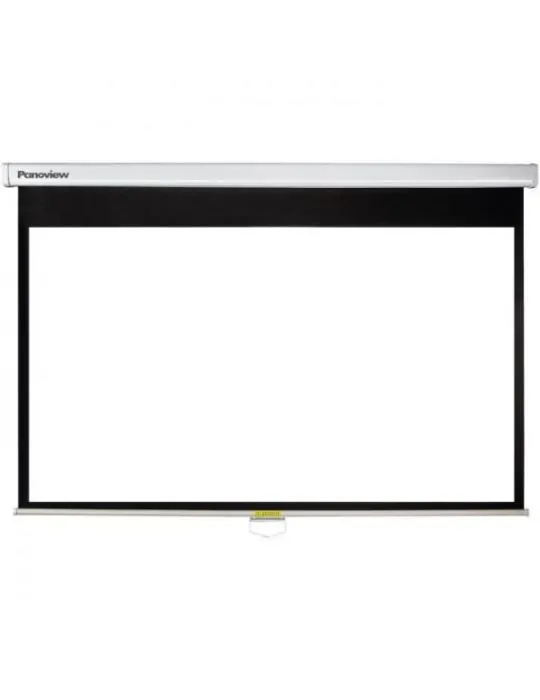 Manual 92 projection screen 16:9 matte white steel square casing with speed control wall mount ds-9092pwc Optoma - 1