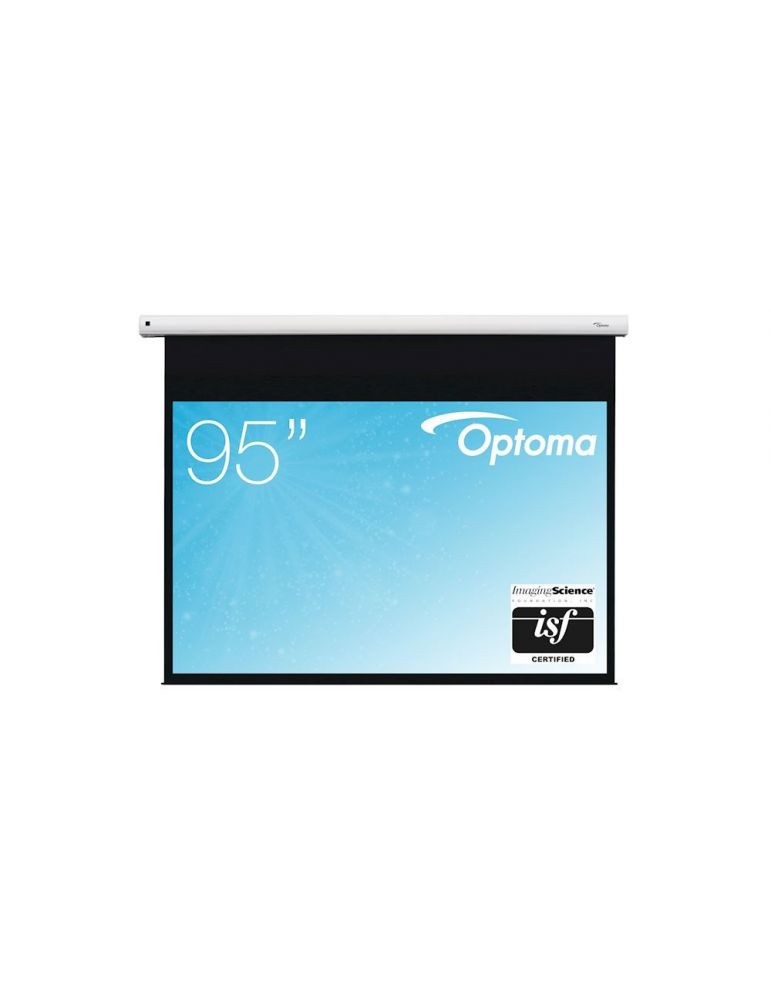 Electric 95 projection screen 16:10 glassfiber matte white tubular motor aluminium oval casing wall mount de-1095ega