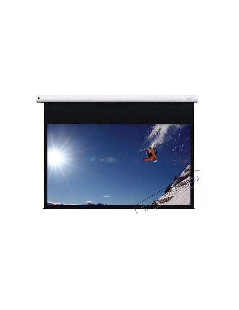 Electric 92 projection screen 16:9 glassfiber matte white tubular motor aluminium oval casing wall mount de-9092ega