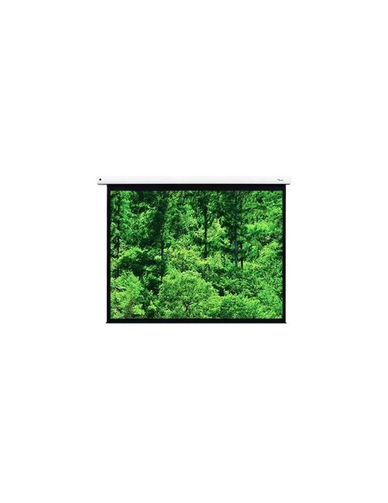 Electric 100 projection screen 4:3 glassfiber matte white tubular motor aluminium oval casing wall mount de-3100ega