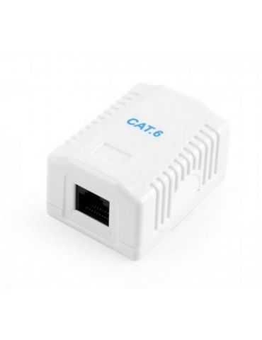 Priza retea Gembird, 1x RJ45, UTP, CAT6, White Gembird - 1 - Tik.ro