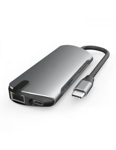 Hub USB Apple Next One USB-C Pro, 3x USB, 1x HDMI, 1x RJ45, Spatial Grey Apple - 1 - Tik.ro