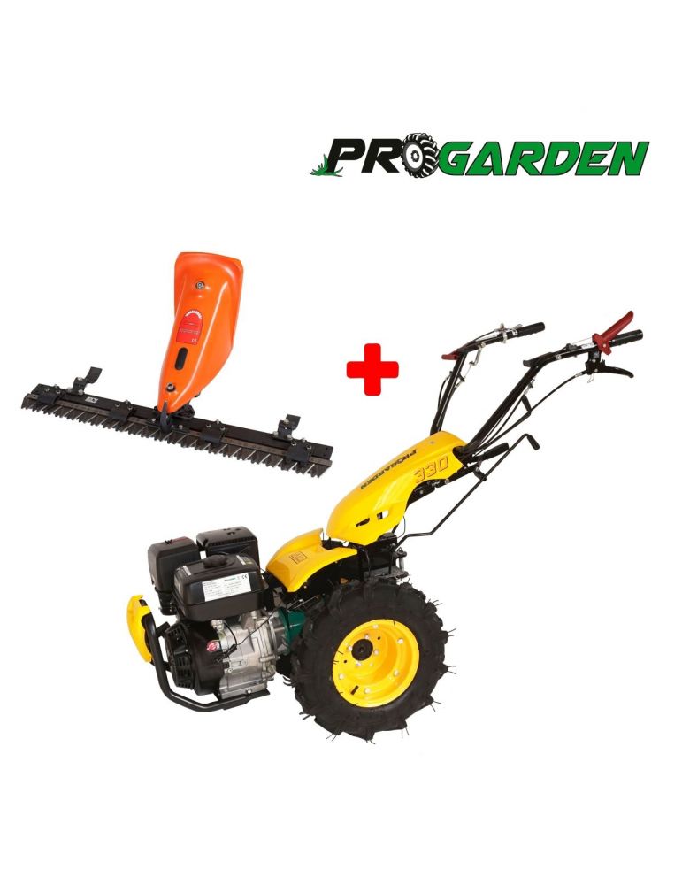 ProGARDEN Pachet Campo U14 motocultor multifunctional 14CP benzina 3+2 viteze bara cosire 1200mm [BT330/G190]