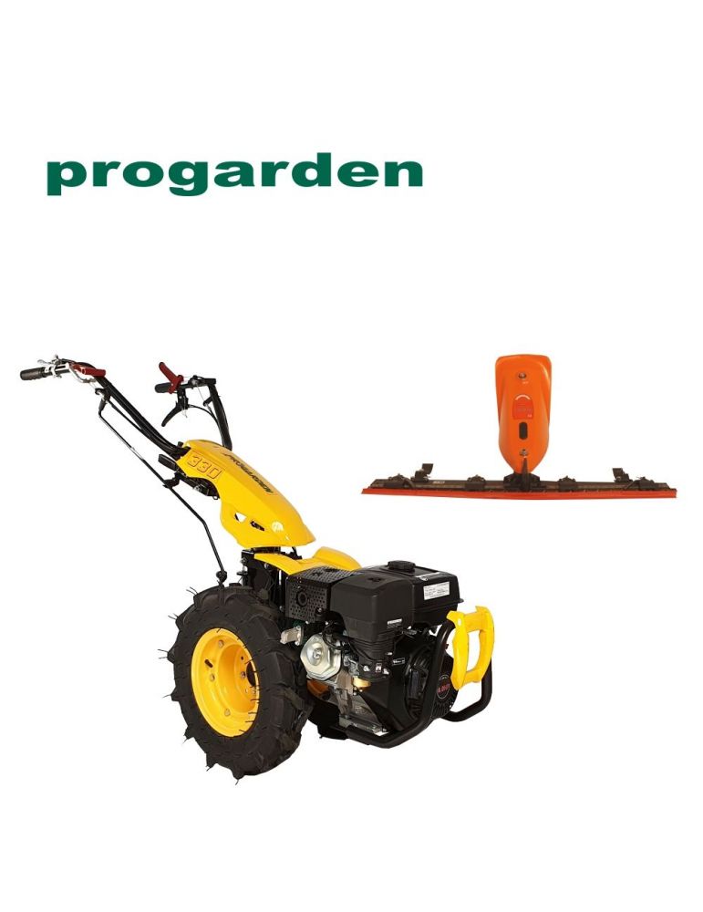 ProGARDEN Pachet Campo U9 motocultor multifunctional 9CP benzina 3+2 viteze bara cosire mobila 1200mm [BT330/G177]