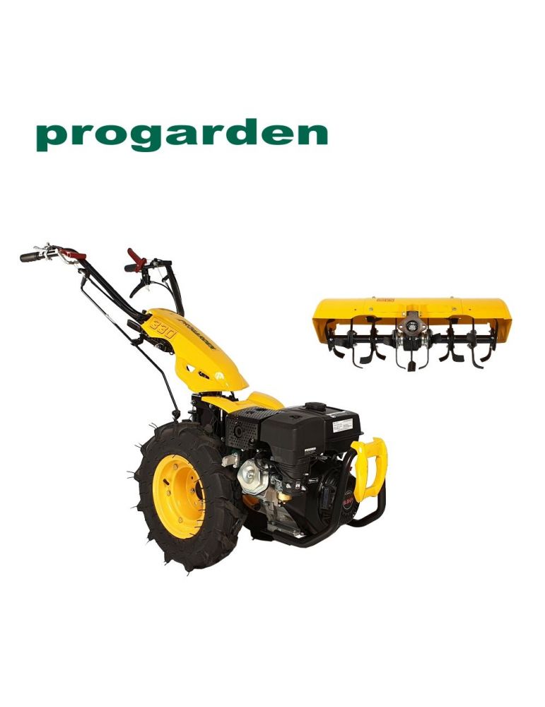 ProGARDEN Pachet Campo U9 motocultor multifunctional 9CP benzina 3+2 viteze freza tractata BT-X65 650mm [BT330/G177]