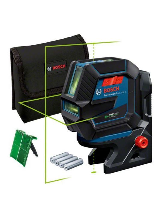 Bosch GCL 2-50 G + RM 10 Nivela laser verde cu linii (20 m) + Suport professional Bosch - 1