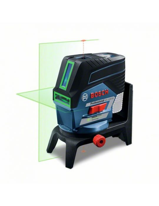 Bosch GCL 2-50 CG + RM 2 + BM 3 (solo) Nivela laser verde cu linii (20 m) cu Bluetooth + Suport professional + Clema pentru tava