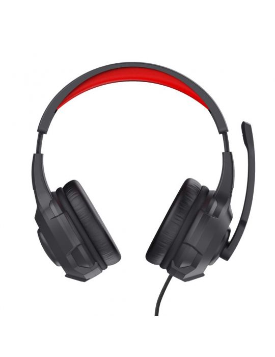 Trust 24785 cască audio & cască cu microfon Căști Prin cablu Bandă de fixare pe cap Gaming Negru, Roşu