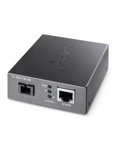 TP-Link TL-FC111B-20 convertoare media pentru rețea 100 Mbit s Monomodală Negru - Tik.ro