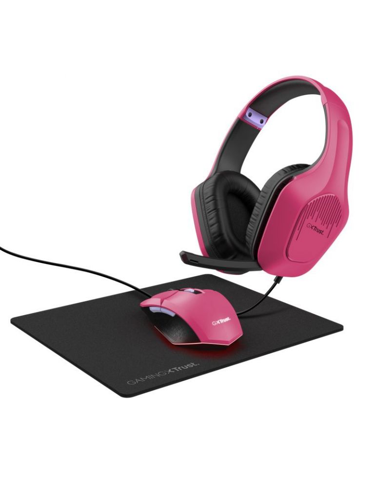 Trust GXT 790 Căști Prin cablu Bandă de fixare pe cap Gaming Negru, Roz