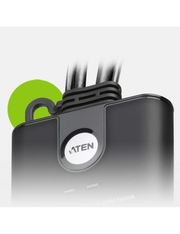 ATEN CS22HF switch-uri pentru tastatură, mouse și monitor (KVM) Negru