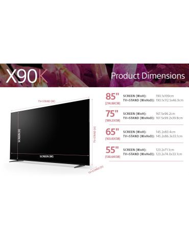 Sony XR-65X90K 165,1 cm (65") 4K Ultra HD Smart TV Wi-Fi Negru
