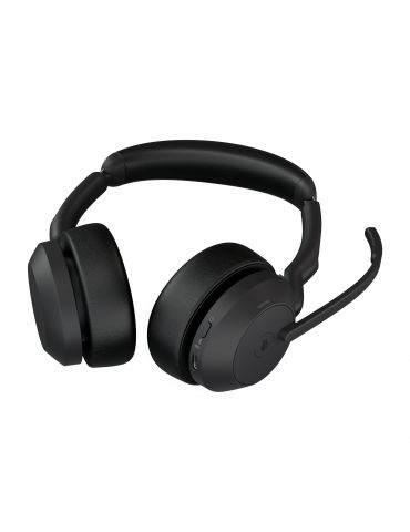 Jabra Evolve2 55 Căști Fără fir Bandă de fixare pe cap Birou Call center Bluetooth Stand de încărcare Negru