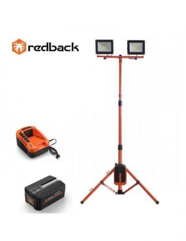 Redback Pachet ED40+EP20+EC20 Stand proiectoare LED 2x20W acumulator 40V/2Ah incarcator 40V/2A Redback - 1 - Tik.ro