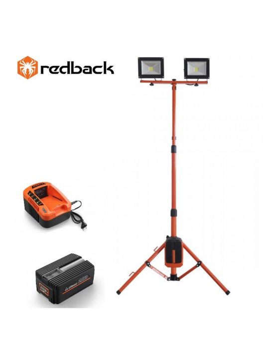 Redback Pachet ED40+EP20+EC20 Stand proiectoare LED 2x20W acumulator 40V/2Ah incarcator 40V/2A Redback - 1
