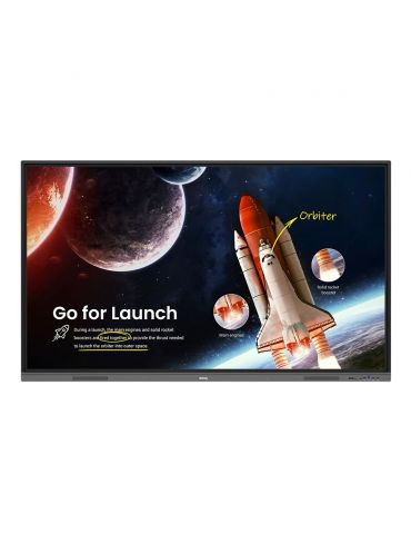 BenQ RE7503 table albe interactive 190,5 cm (75") Ecran tactil Negru - Tik.ro