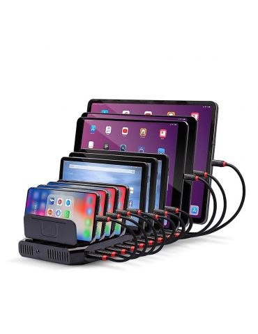 Lindy 73309 organizator stații de încărcare De sine stătătoare Din material plastic Negru - Tik.ro
