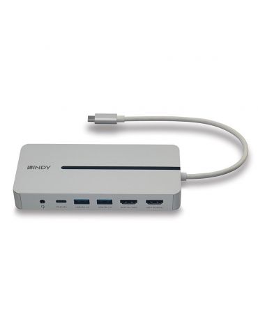 Lindy 43360 stații de andocare și replicatoare de porturi pentru calculatoare portabile Prin cablu USB 3.2 Gen 1 (3.1 Gen 1)