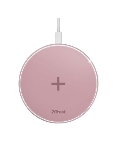 Trust 23866 încărcătoare pentru dispozitive mobile Smartphone Roz AC, USB Încărcare fără fir Încărcare rapidă De interior