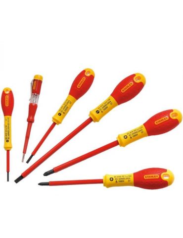 Stanley 0-65-443 Set 6 surubelnite FATMAX izolate VDE drepte PZ tester de tensiune Stanley - 1