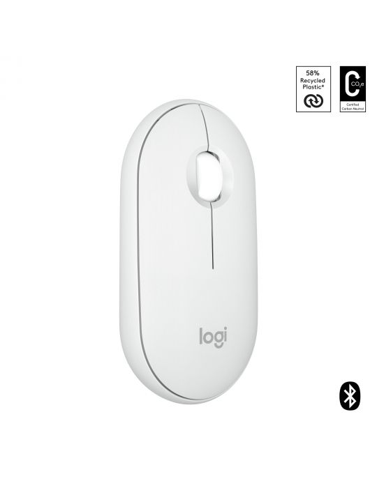Logitech Pebble 2 M350s mouse-uri Ambidextru RF Wireless + Bluetooth Optice 4000 DPI