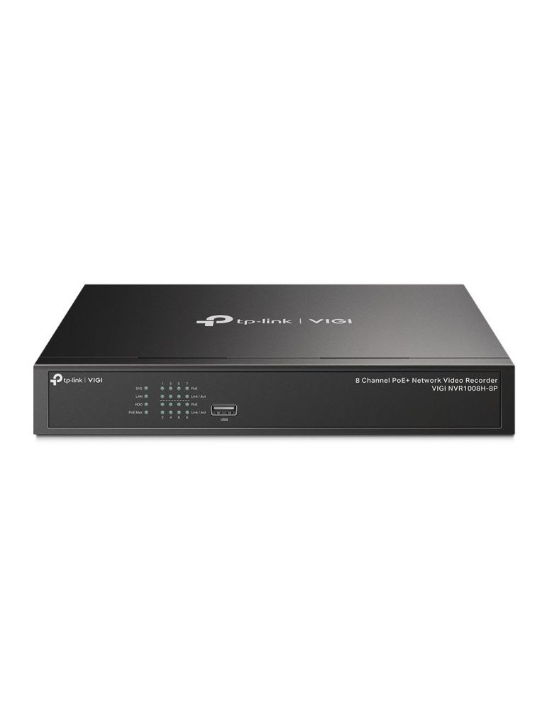 Security Monitors & Recorders TP-Link VIGI NVR1008H-8P sistem de înregistrare pentru camere de supraveghere (NVR) Negru