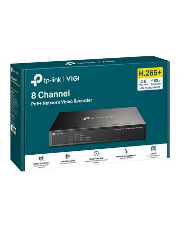 TP-Link VIGI NVR1008H-8P sistem de înregistrare pentru camere de supraveghere (NVR) Negru