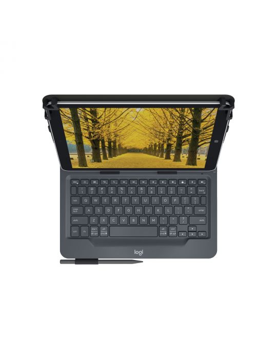 Logitech Universal Folio with integrated keyboard for 9-10 inch tablets Negru Bluetooth QWERTY Engleză Regatul Unit