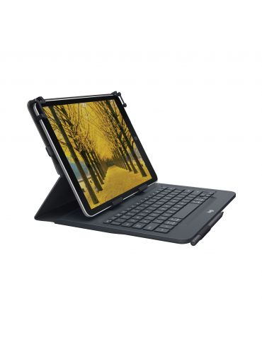 Logitech Universal Folio with integrated keyboard for 9-10 inch tablets Negru Bluetooth QWERTY Engleză Regatul Unit