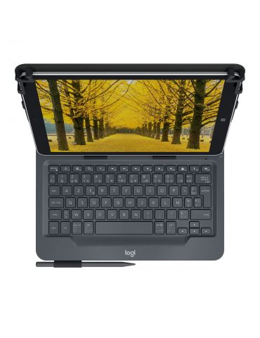 Logitech Universal Folio with integrated keyboard for 9-10 inch tablets Negru Bluetooth AZERTY Franţuzesc - Tik.ro