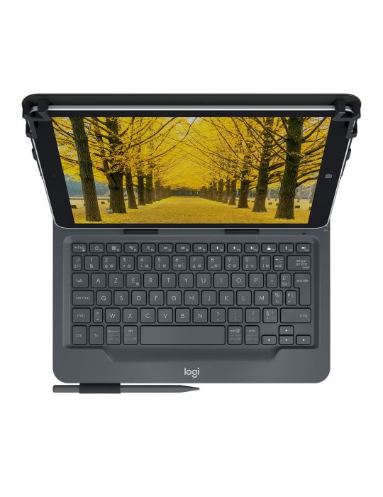 Logitech Universal Folio with integrated keyboard for 9-10 inch tablets Negru Bluetooth AZERTY Franţuzesc
