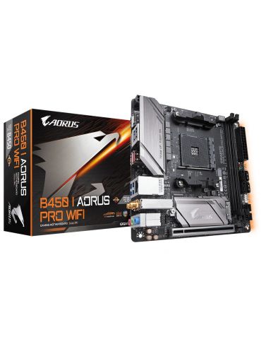 Gigabyte B450 I AORUS PRO WIFI plăci de bază AMD B450 Mufă AM4 mini ATX