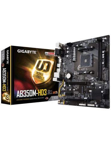 Gigabyte GA-AB350M-HD3 plăci de bază AMD B350 Mufă AM4 micro-ATX