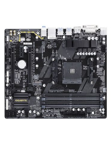 Gigabyte GA-AB350M-DS3H plăci de bază AMD X370 Mufă AM4 micro-ATX
