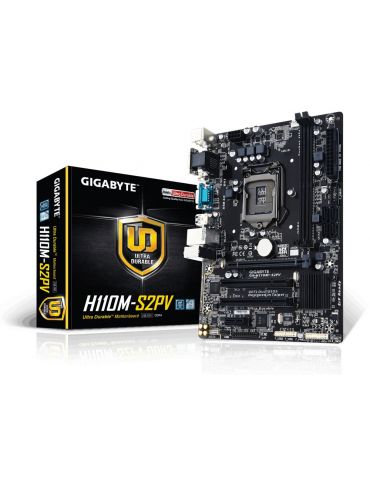 Gigabyte GA-H110M-S2PV plăci de bază Intel® H110 LGA 1150 (Mufă H4) micro-ATX - Tik.ro