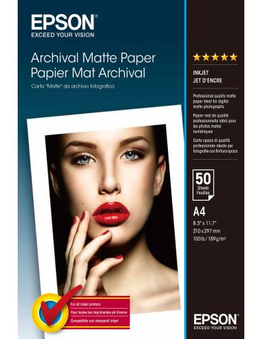 Epson Archival Matte Paper - A4 - 50 de coli - Tik.ro