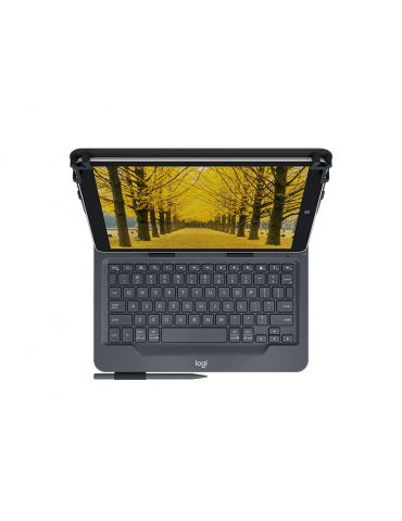 Logitech Universal Folio with integrated keyboard for 9-10 inch tablets Negru Bluetooth Daneză