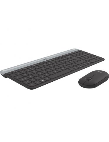 Logitech MK470 tastaturi Mouse inclus RF fără fir AZERTY Flamandă Grafit