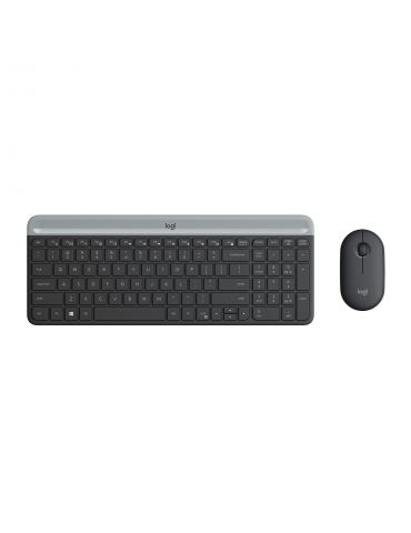 Logitech MK470 tastaturi Mouse inclus RF fără fir AZERTY Flamandă Grafit