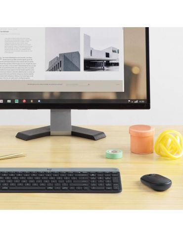 Logitech MK470 tastaturi Mouse inclus RF fără fir QWERTZ Elvețiană Grafit