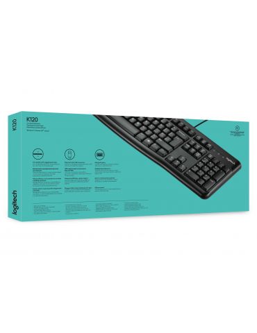 Logitech Keyboard K120 for Business tastaturi USB AZERTY Flamandă Negru