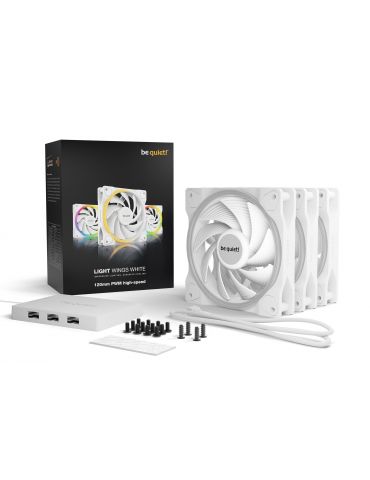 be quiet! Light Wings White | 120mm PWM high-speed Triple-Pack Carcasă calculator Distracţie 12 cm Alb 3 buc.