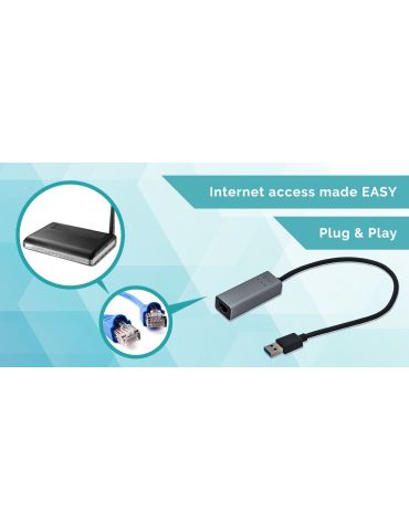 i-tec Metal U3METALGLAN card de rețea Ethernet 1000 Mbit s