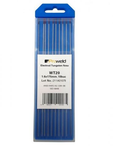 ProWELD WT20 Electrozi tungsten rosu 1.6x175mm 10buc Proweld - 1