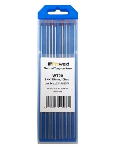 ProWELD WT20 Electrozi tungsten rosu 2.4x175mm 10buc Proweld - 1